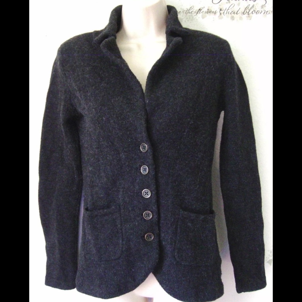 Cabi Charcoal Cardigan Sweater XSmall Long Sleeves